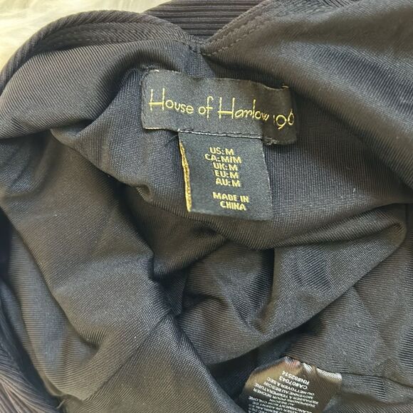 House of Harlow 1960 Black Ribbed Bodysuit Size Medium - Picture 4 of 5